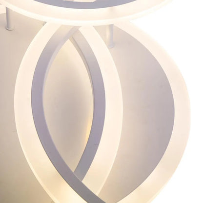 Lustra LED cu telecomanda LUCY 69.7W, 4 Cercuri, lumina Rece/Calda/Neutra, Dimabila, Alb