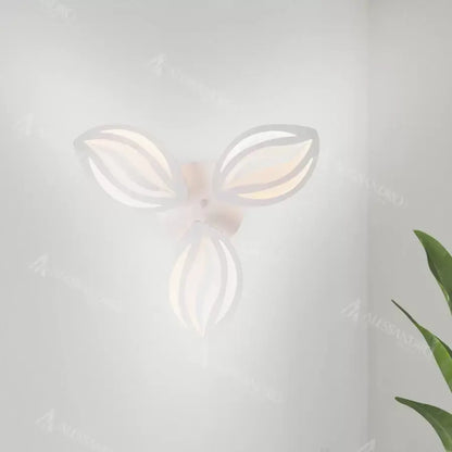 Lustra LED cu telecomanda ORCHID 40W, 3 Petale, lumina Rece/Calda/Neutra, Dimabila, Alb