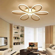 Lustra LED cu telecomanda AYDA 116W, Ondulata, lumina Rece/Calda/Neutra, Dimabila, Alb