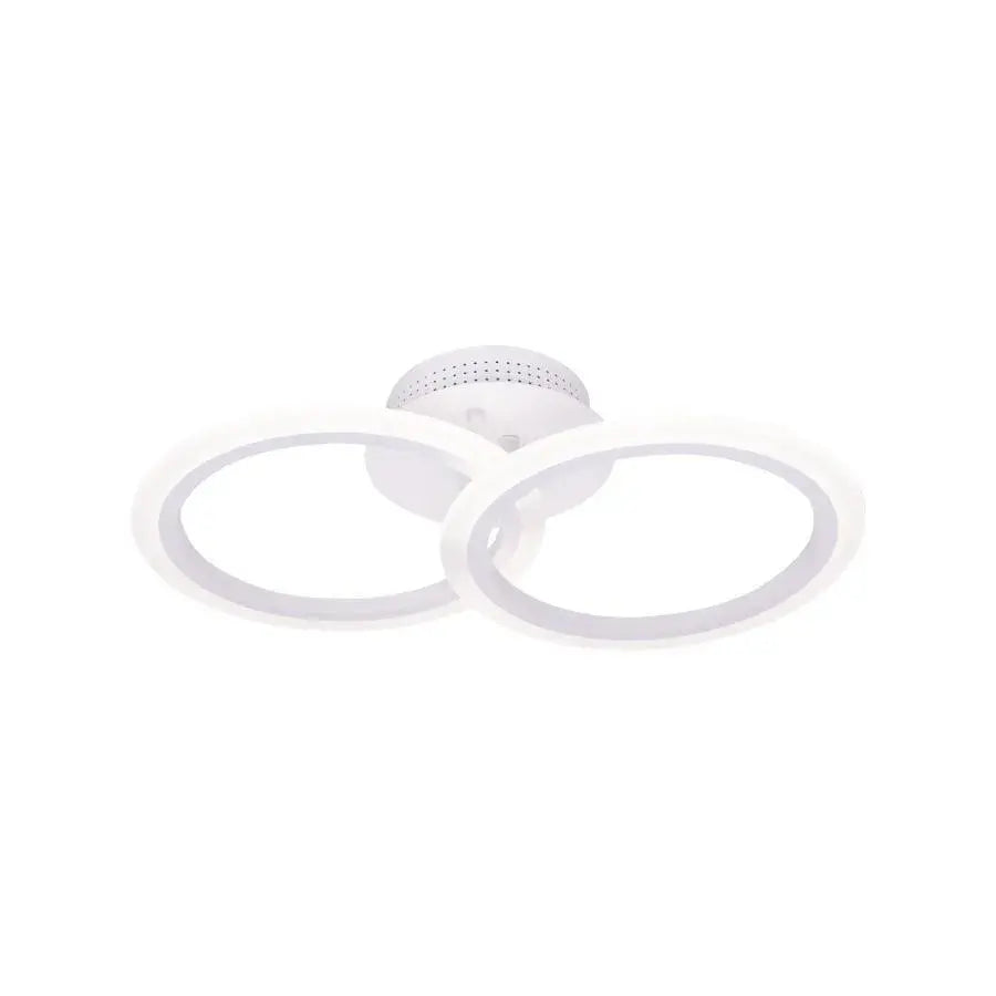 Lustra LED cu telecomanda BETTY 27W, 2 Cercuri, lumina Rece/Calda/Neutra, Dimabila, Alb