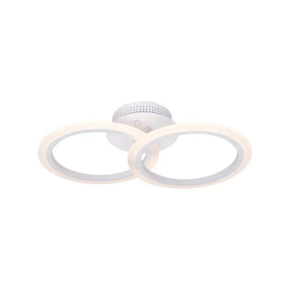 Lustra LED cu telecomanda BETTY 27W, 2 Cercuri, lumina Rece/Calda/Neutra, Dimabila, Alb