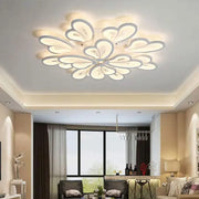 Lustra LED cu telecomanda BLOSSOM 146W, 12 Petale, lumina Rece/Calda/Neutra 3000k/4000k/6000k, Dimabila, Alb