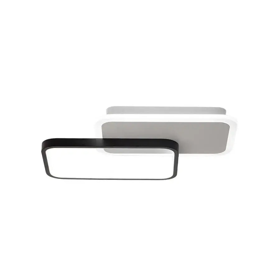 Lustra LED cu telecomanda CAROLINA 50W, 2 Elemente, lumina Rece/Calda/Neutra, Dimabila, Negru