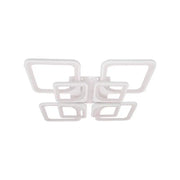 Lustra LED cu telecomanda ZOE 135W, 8 Patrate, lumina Rece/Calda/Neutra, Dimabila, Alb