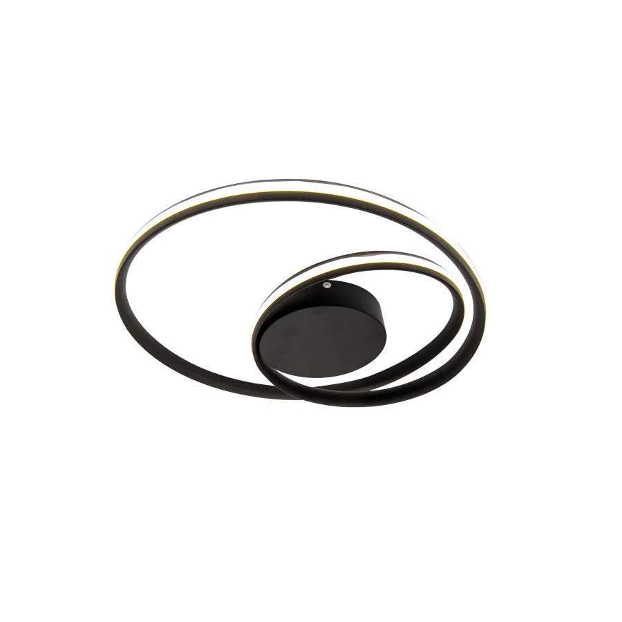 Lustra LED cu telecomanda VECTOR ARCADIA 56W, lumina Rece/Calda/Neutra, Dimabila, Negru