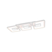 Lustra LED cu telecomanda  FELIX 87W, 3 Patrate, lumina Rece/Calda/Neutra, Dimabila, Alb