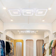 Lustra LED cu telecomanda  FELIX 87W, 3 Patrate, lumina Rece/Calda/Neutra, Dimabila, Alb