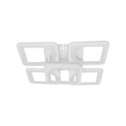 Lustra LED cu telecomanda FELY 80W, 5 Patrate, lumina Rece/Calda/Neutra, Dimabila, Alb