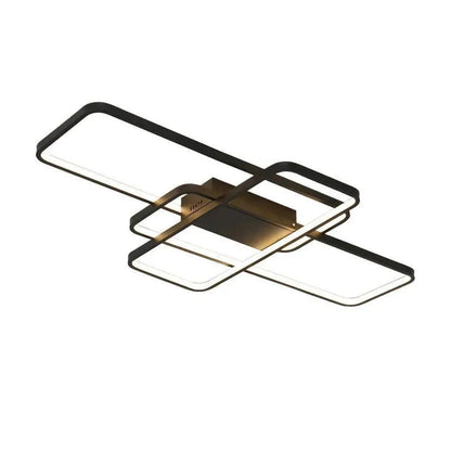 Lustra LED cu telecomanda AXIS 95W, 3 Elemente, lumina Rece/Calda/Neutra, Dimabila, Negru
