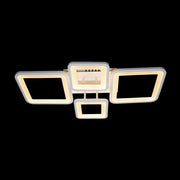 Lustra LED cu telecomanda ELLA 67W, 4 Patrate, lumina Rece/Calda/Neutra, Dimabila, Alb