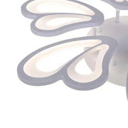 Lustra LED cu telecomanda BLOSSOM 78W, 6 Petale, Diametru 60cm,  lumina Rece/Calda/Neutra, Dimabila, Alb