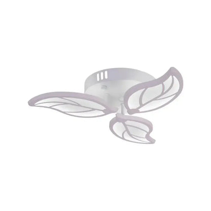 Lustra LED cu telecomanda LAURICE 33.6W, 3 Petale, lumina Rece/Calda/Neutra, Dimabila, Alb