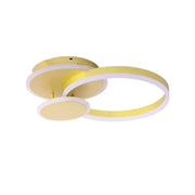 Lustra LED cu telecomanda LYRA 102W 1 Cerc, lumina Rece/Calda/Neutra, Dimabila, Auriu Periat