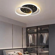 Lustra LED cu telecomanda ODESSA 132W, 3 Cercuri, lumina Rece/Calda/Neutra, Dimabila, Negru
