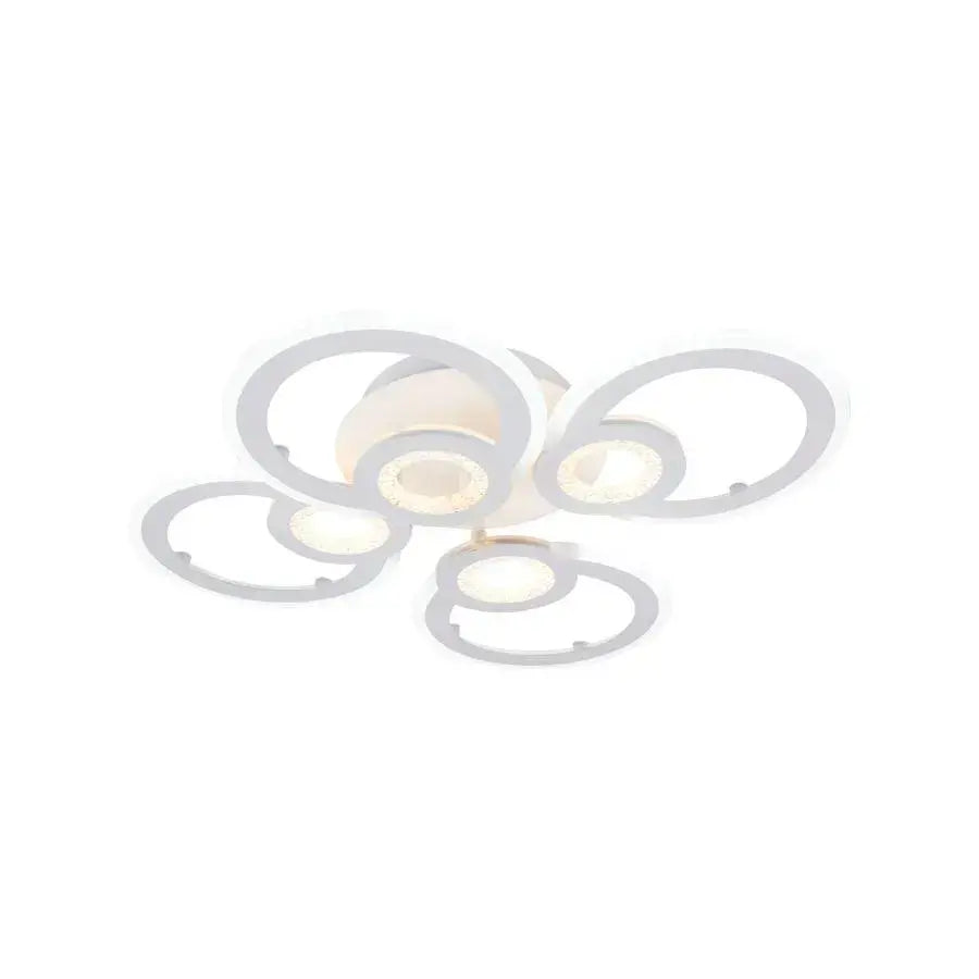 Lustra LED cu telecomanda KADE 72W, 4 Cercuri, lumina Rece/Calda/Neutra, Dimabila, Alb