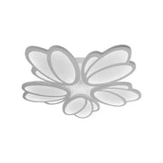 Lustra LED cu telecomanda TULIP 81W, 5 Petale, lumina Rece/Calda/Neutra, Dimabila, Alb