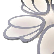 Lustra LED cu telecomanda TULIP 81W, 5 Petale, lumina Rece/Calda/Neutra, Dimabila, Alb