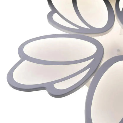 Lustra LED cu telecomanda TULIP 81W, 5 Petale, lumina Rece/Calda/Neutra, Dimabila, Alb