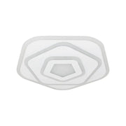 Lustra LED cu Telecomanda PENTAGON 59W, 40cm, Lumina Rece/Calda/Neutra 3000K/4000K/6000K, Alb, Metal si Acril