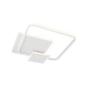 Lustra LED cu telecomanda ANEMONA 75W, 3 Patrate, lumina Rece/Calda/Neutra, Dimabila, Alb