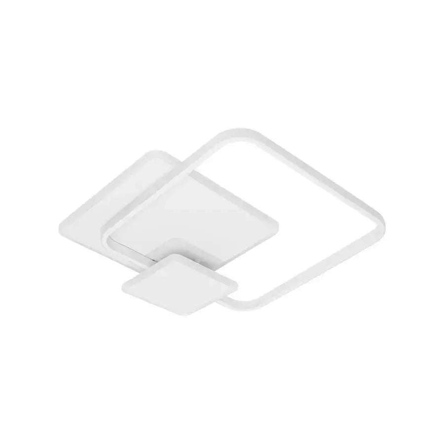 Lustra LED cu telecomanda ANEMONA 75W, 3 Patrate, lumina Rece/Calda/Neutra, Dimabila, Alb