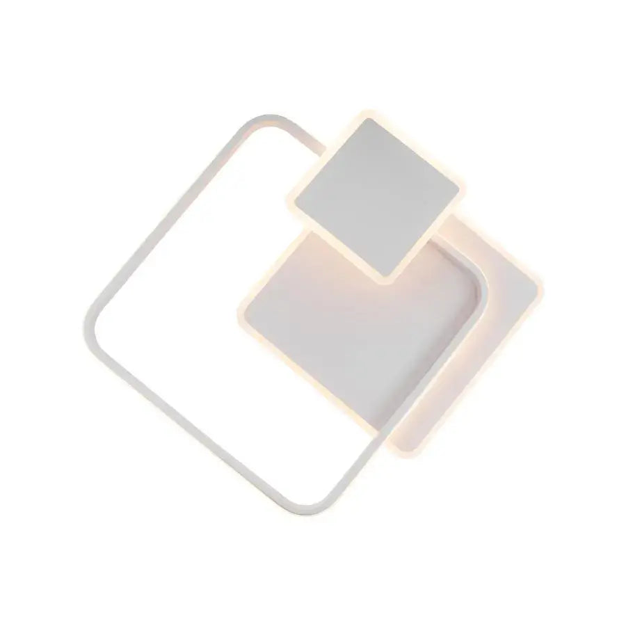 Lustra LED cu telecomanda ANEMONA 75W, 3 Patrate, lumina Rece/Calda/Neutra, Dimabila, Alb