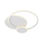 Lustra LED cu telecomanda SILVIAN, 58W, 3 Cercuri, lumina Rece/Calda/Neutra, Dimabila, Alb