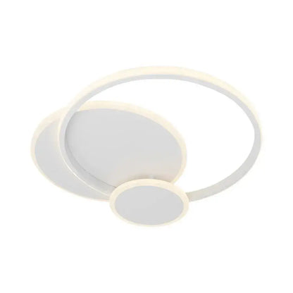 Lustra LED cu telecomanda SILVIAN, 58W, 3 Cercuri, lumina Rece/Calda/Neutra, Dimabila, Alb