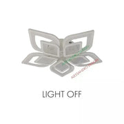 Lustra LED cu telecomanda DALIA 170W, 5 Petale, lumina Rece/Calda/Neutra, Dimabila, Alb
