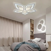 Lustra LED cu telecomanda DALIA 170W, 5 Petale, lumina Rece/Calda/Neutra, Dimabila, Alb