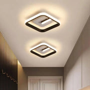 Lustra LED VICTORIA 19W, Patrata, lumina Rece/Calda/Neutra, Negru, Alb