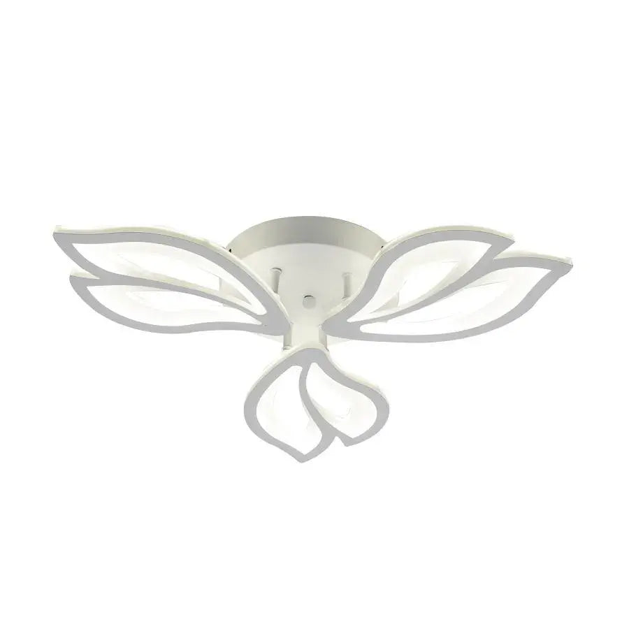 Lustra LED cu telecomanda LILY 40W, 3 Elemente, lumina Rece/Calda/Neutra, Dimabila, Alb