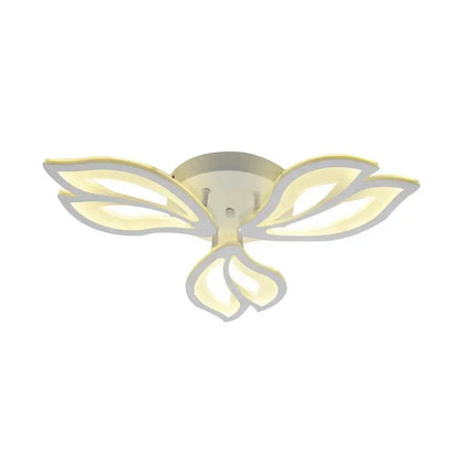 Lustra LED cu telecomanda LILY 40W, 3 Elemente, lumina Rece/Calda/Neutra, Dimabila, Alb