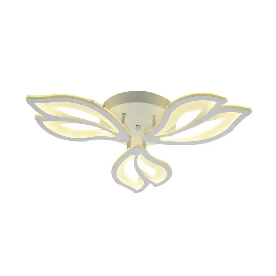 Lustra LED cu telecomanda LILY 40W, 3 Elemente, lumina Rece/Calda/Neutra, Dimabila, Alb