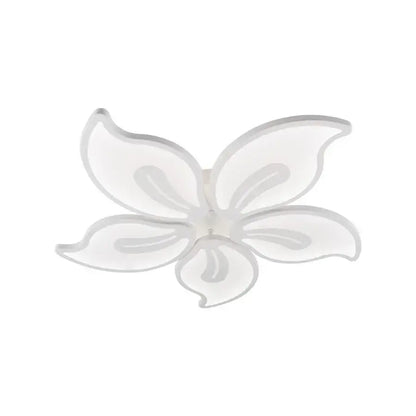 Lustra LED cu telecomanda JASMINE 66W, 5 Petale, lumina Rece/Calda/Neutra, Dimabila, Alb