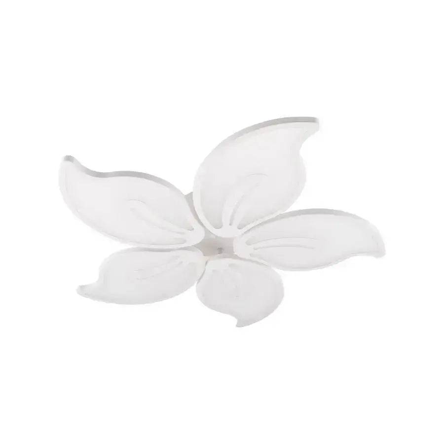 Lustra LED cu telecomanda JASMINE 66W, 5 Petale, lumina Rece/Calda/Neutra, Dimabila, Alb