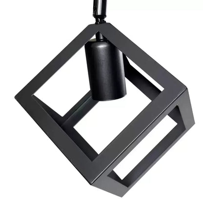 Lustra FORMA CUB -STRUKTUR Trio, 3xE27, Negru, Metal