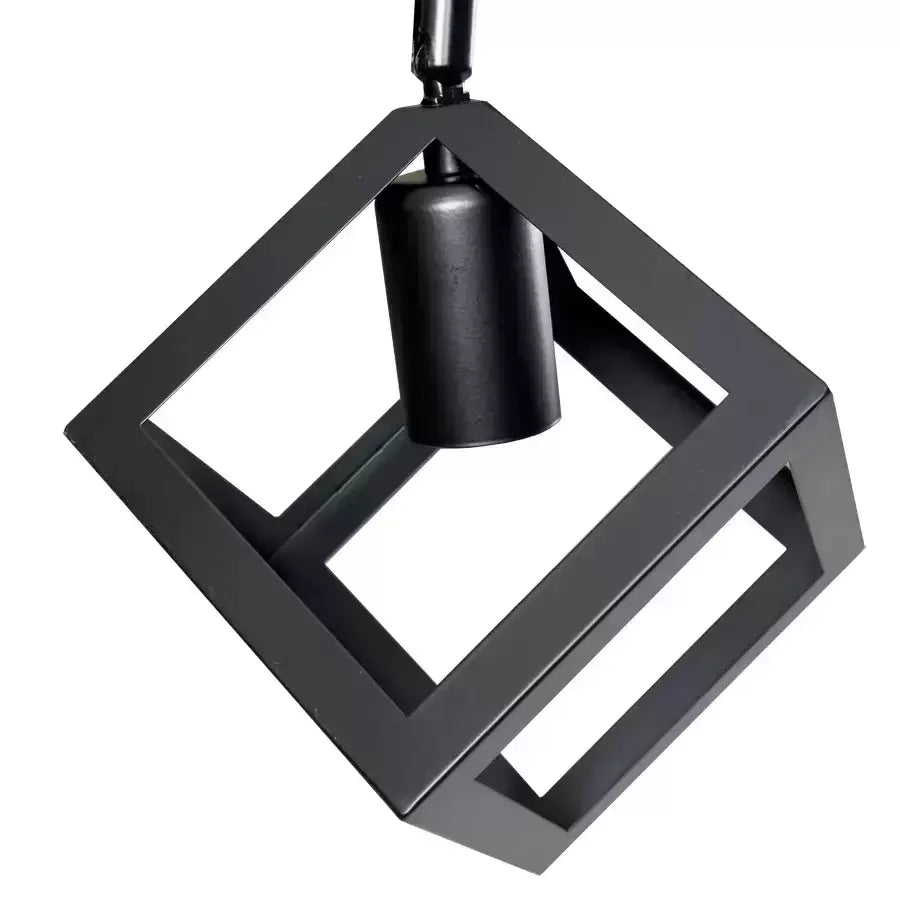 Lustra FORMA CUB -STRUKTUR Trio, 3xE27, Negru, Metal