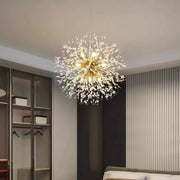Candelabru Cristal Schönbrunn, 9x G9, Diametru 50 cm, Auriu Lucios, Inaltime Reglabila