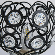 Lustra Vera, 1x E27, Negru, Metal si Cristal