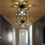 Lustra Vera, 1x E27, Negru, Metal si Cristal