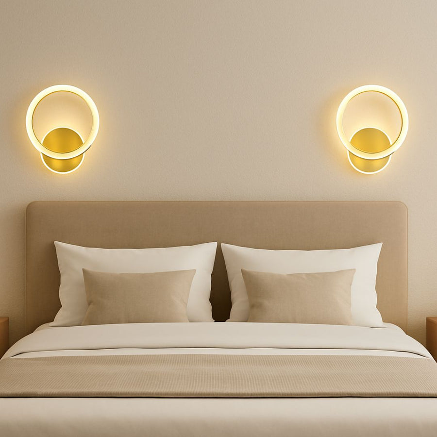 Lustra LED Aplicata Dario, 33W, Lumina Rece/Calda/Neutra, Auriu