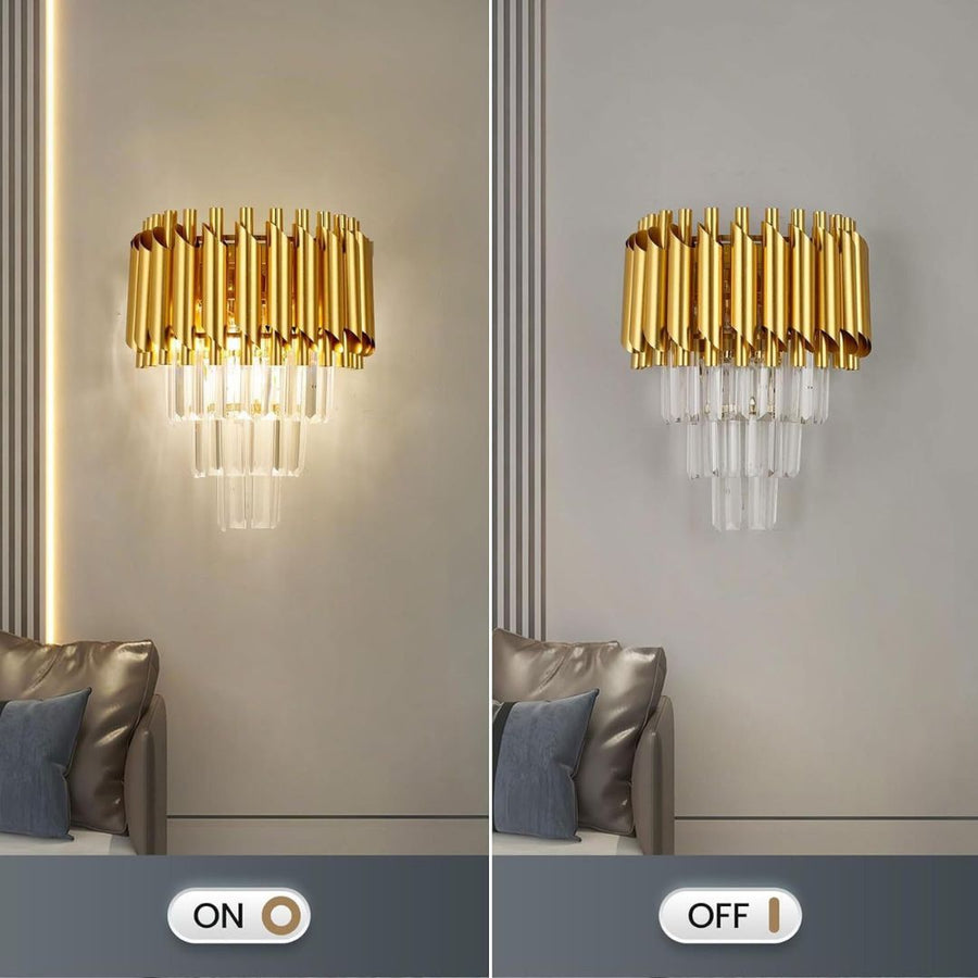 Aplica Candelabru Cristal VERSAILLES Piccolo, 2xE14, Auriu