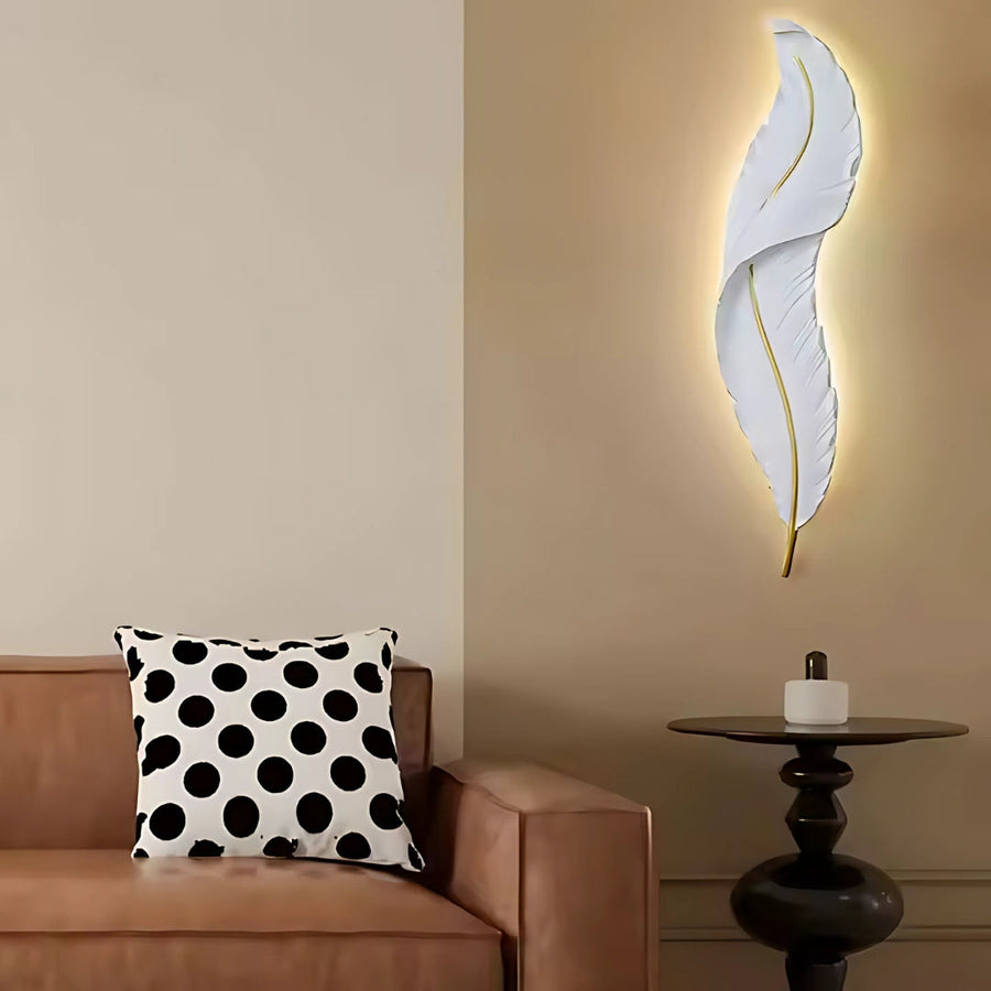 Aplica LED, Pena Decorativa 85CM 31W Lumina Rece/Calda/Neutra Alb Auriu