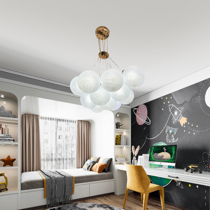 Lustra MODERNA LOFT Bagliore, Glob, 9xE27, Inaltime Reglabila, Auriu