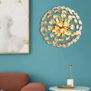 Candelabru Cristal MINUE, 4x G9, Diametru 35cm, Auriu Lucios