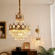 Candelabru Cristal REGALITE Petito, 8XE14, Diametru 45cm, Auriu Lucios, Inaltime Reglabila