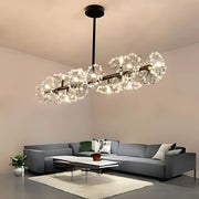 Candelabru Cristal PETERHOF Regalis 15x G4, Lungime 120cm, Negru