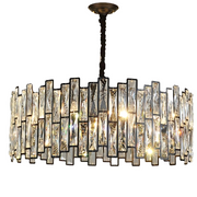 Candelabru Cristal MALBORK Eleganza 8xE14, Diametru 49cm, Negru, Inaltime Reglabila