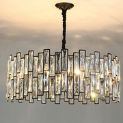 Candelabru Cristal MALBORK Eleganza 8xE14, Diametru 49cm, Negru, Inaltime Reglabila
